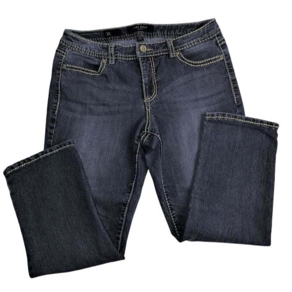 Nine West Womens Jeans Heavy Decorative Stitching size 10   JH812